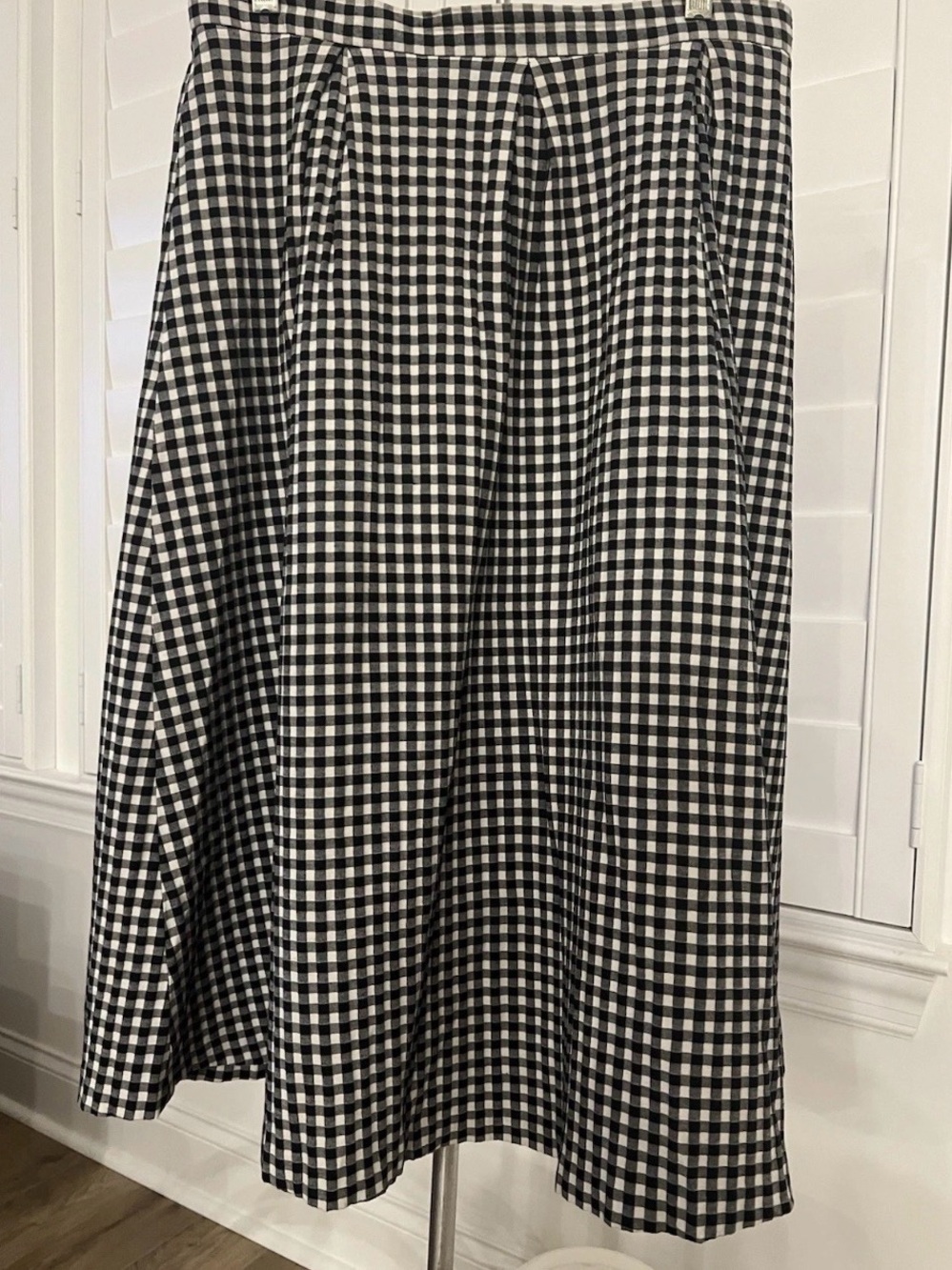 Topshop Black and White A-Line Skirt